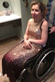 I bought this for my mom as a mother of the bride dress for my wedding. She was sceptical but it is absolutely gorgeous and fits her perfectly. Being in a wheelchair its hard to find dresses that fit her properly! This one looks amazing on her. With a leather jacket over it she will look perfect for the wedding. - Meagan K.