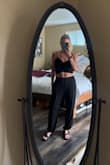I didn't listen to the reviews, and I should have, but they never had XS in stock, so I was lucky to get a small. But I think the XS would be more flattering.
I don't find this super flattering for my body type (kinda the same shape all the way down and tiny boobs), maybe if I were thinner, it would look better. Not sure. It's definitely comfortable. Hopefully, I can use it for vacations in the future, I just don't really love it. I wish it didn't have such a huge tie in the back because sitting is uncomfortable too with the big tie back. Maybe also if I wore heels with it, it could be more flattering. - Jamie W.
