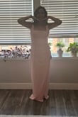 I ended up wearing the light blue dress to my daughter's wedding, but I'm still in love with this blush pink one I had my eye on. It's absolutely gorgeous, and now I'm just waiting for the perfect event so I can finally buy it too!

For sizing reference, I'm 125 lbs and usually wear a medium, but the top half was too snug, so I needed to size up to a large. If you have any kind of chest, I definitely recommend sizing up for the best fit. - Stephanie M.