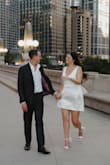 I LOVED this dress for my engagement shoot. The bow in the back was so cute, I couldn't get over it. I'm usually a Large and sized up, and I'm glad I did. The XL was a perfect fit; an L definitely would have been too small. It's very flattering once it's on! - Maria S.