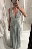 I loved this dress! So incredibly comfortable and beautiful! It is a thick and heavy fabric, great for people like me who are always cold. It did seem to run a bit large. - Gretchen S.