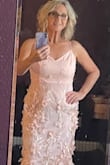 Being limited to a specific palette, I was so happy to find this festive dress. I originally ordered a small. However, the bust was too tight, so I exchanged it for a medium. It fits perfectly now, is very comfortable, and I feel beautiful in it. - Angela V.