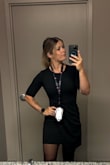 Really flattering. Wore it for work. I'm not super flexible with my arms behind my back, so it's kind of hard to get on and get the zipper up by yourself, but I managed. - Lindsey K.