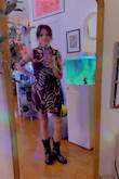 This dress is adorable, I got so many compliments!! You do have to pull it over so do your hair after putting it on! Highly recommend - Audrey T.
