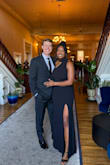 Beautifully structured dress. Thicker material. The back is partially open, but not too open. The slit adds a little spice while still being classy. Wore to a black tie wedding. Next time, I would buy some body tape to keep the dress from opening up on the sides/minimize side boob. Highly recommend! - Daizjah W.