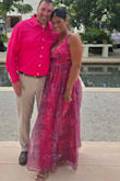 I purchased this dress to attend a beach wedding in Mexico this past August. While quite snug at the bust and upper torso, the rest of the dress was glorious! I loved the slit that showed a little leg when walking. It flowed beautifully in the wind. Compliments galore. - Nikki W.
