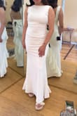 This dress exceeded expectations! The quality of the material is lovely. The only issue was with the zipper not being able to move it past the middle point- side zippers are tricky. We had the tailor fix this and slightly adjust the sleeves. In all, even with the cost of tailoring, this is value you cannot beat! - Cynthia S.