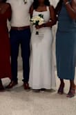 I used this dress for my civil wedding, and it was absolutely perfect even without a body shaper. I got so many compliments on it. I sized down based on other reviews, and I'm glad I did. It has some stretch, so it fits your curves perfectly and is extremely comfortable. Very classy! - Kimberly J.