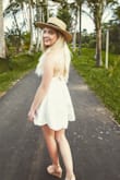 I ordered this dress to wear in Bali. It's super comfy and the material is thick enough that you don't need a bra. Seems to run true to size. I wear a medium in just about everything at lulus! If you're considering this dress, go for it! - Carley A.