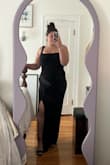I ordered this dress as a safe backup and ended up keeping it. I was a little unsure, but it's super cute and classic. The material is slightly stretchy, not like a satin, which makes it really comfortable to wear. It's also not super light and cheap feeling. Looked great on my body despite my being unsure. Super universal dress that will look good on anyone for any occasion! - Isabella Z.