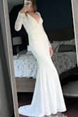 I just love love this dress!!!! It is perfect very comfortable. Some ladies are saying it runs small, but for me, it runs true to size. I would say in the waist it is a little loose, but I will be using the fabric strips, so it will stay glued to the body, especially the back and front is really open. Definitely recommend!!! Fabric is super soft. Dress is a great price! All my friends were surprised how much I paid = Dress looks like a very, very expensive dress. Thank you!!! - Justyna H.
