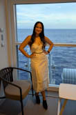 I absolutely love this dress! The fabric feels high-quality and comfortable, and the fit is very flattering. I ordered my usual size and it fit perfectly. The color is even more beautiful in person than it looks online. - Kathiria C.