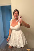 I've had my eye on the dress for a few weeks, so glad I ordered it for my birthday. It has such a flattering cut, perfect length. Friendly for ladies with a big booty and chest. - Emily P.