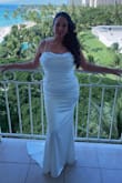 I bought this dress for a beach wedding ceremony; it was perfect. Just light and simple, it fits like a glove and hugs the right places - Karen V.