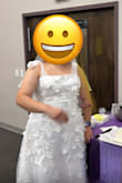 Wore this for my bridal shower. Quality of the dress was nice, and I didn't have to steam it before wearing, which was a huge bonus. This is the best photo I have of the dress, and it doesn't do it justice. But I still absolutely loved it. - Alexa G.