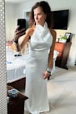 Perfect dress for what I need, fits like a glove, needs a good steaming, but very flattering - Kristen A.