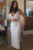 This dress was perfect!! Fit beautifully and the fabric was quality. Not see through and hugged my body in all the right places. I bought it for my friend's all white birthday party. I got so many compliments! - Diana C.