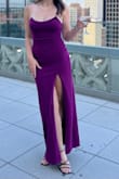 Sensational Beauty Plum Purple Strapless Maxi Dress