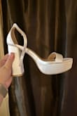 I plan on wearing these just for my ceremony, as my fiancé is way taller than me. I love that the platform and heel gives me that extra height, and they aren't extremely painful like most tall heels. The only complaint is that the back of the heel fabric that holds the strap isn't very wide, and I could easily slip my heel through and fall. I wouldn't recommend dancing in these. But they are great quality for the price! - Abigail D.