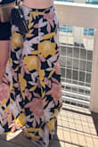 I have had so many compliments on these pants! They are super unique with the full leg slit in the front. These pants are flowy with such a cute pattern. My favorite purchase this summer! Be sure to check the measurements. I'm usually a size M in most pants but I'm an L in Lulus. - Karen E.