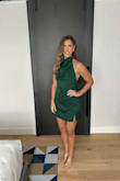 This dress was exactly what I was looking for. I am 5'8" with a booty so mini skirts can be way too short on me. I felt comfortable in this the entire day. I did wear shorts underneath because if I bent over you could see my underwear. I got many compliments and will definitely re-wear! - Anna W.