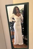 I ordered a bunch of dresses because I wanted to look classy, simple but yet stunning on my civil ceremony. I was a bit worried because they didn't have S so I went for the XS and wow, so perfect. It fits like a glove, so I recommend to size down if you want a tight fit. I was worried that because of the kind of fabric you'd be able to see through th cellulite but no ma'am! This dress highlights all of my attributes and makes me feel beautiful and confident. I cannot recommend it enough. - Nacari D.