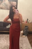 This was probably the prettiest dress I have ever put on. Be warned, though, the slit on the side can be quite high! - Rachel F.