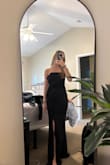 This is very cute, the quality is great! I got a ccs because it's strapless, so I typically size down, but I could've gotten an xs (my normal size). The detailing is very classy too, and the slit is at an appropriate height. - Jamie C.