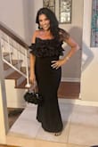 This was the perfect dress for the Ball I attended. I got so many compliments. I ordered it in an XL and it was perfect. It is super slimming and comfortable! I did not have to wear a bra, which was amazing. Highly recommend! Love it! - Rene O.
