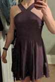 The bodice didn't really have the support I was looking for so it seemed to hang around the bust. The material feels less smooth than it looks and the color is a tad more pale. I could have made it work but I opted for a different dress. - Leslie S.