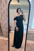This is perfect fall weight and color! It hangs so nicely, a little roomy, but it still drapes well and the off the shoulder is the perfect touch - especially if you don't love showing your arms and back. I didn't go with this dress only because I had one I liked more and I would have had to hem this one. - Danielle K.