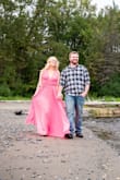 This was an absolutely gorgeous dress! I loved how flowy and comfortable it was. I would recommend wearing high heels if you are short like I am, haha, it is very long for a woman who is 5'2". A bra was not necessary. Highly recommend - Mary B.