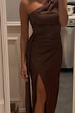 Love this dress, it looks exactly like the picture. I often find it hard to buy satin material because it can be unflattering on the stomach, but the design of this is so flattering & hides the bloat! - Danielle O.