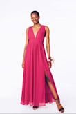This dress was made for me! It is long enough for me (I'm almost six feet tall), the color is absolutely gorgeous (even though it's definitely not the way it looks on the website, much brighter in person), and it fits my body perfectly! Thank you Lulus for a great prom dress!
Side note: I got the slit closed a bit, it is higher than in the pictures - Tori C.