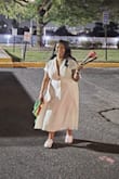 This was a great fit for me, with me being short and having big boobs. The front cut and peek a boo waist give it a bit of sexiness. The best part& POCKETS! The pockets were deep enough to hold my phone. - Deborah K.