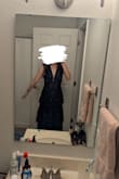 I agree with a lot of other reviews. The v-neck is way too deep. It was pretty easy to sew the front fabric and inch or two by myself. (Added before and after pics) I'm usually an x-small or small. The small fits well and has a bit of wiggle room, so it doesn't feel restrictive. The quality seems good (for the price). If you lift the ruffles, it does showcase the plain black fabric underneath. Really excited to wear this dress to an upcoming wedding. - Kana H.