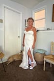 The dress was more beautiful than I expected!.. my bust is fuller, so I had to order a bigger size, but was absolutely the dress I'm thrilled I ordered - Cherrie D.