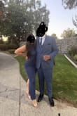 I loved this dress. I got so many compliments. I am more on the curvier side, so I appreciated the stretchiness of the material. I usually wear a size M in tops and M/L in bottoms. I ordered a size S & M and ended up going with size S for the wedding, and it fit great. It's hard to say whether you should size up or down because I think it depends on your comfort. If you want it to be more fitting, then size down, and if you want it to be comfortable, then it's true to size. - Breanna V.