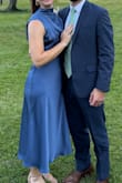 I bought this as a wedding guest dress. After trying on several dresses that were at least double the price, it was clear that the fabric, construction, and fit of this dress were easily as good as the other, more expensive dresses (after a good steam). I have a long torso and small chest and this dress fit perfectly. Would recommend. - Bree V.