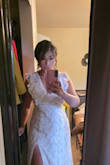 I loved this dress, the lace, the v cut, and material! - Iliana M.