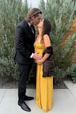 I ordered this dress for a black tie wedding. I'm 20 weeks pregnant and will be able to use this throughout my pregnancy. Bonus, I can use it post pregnancy as well! It's long, but the hem is simple. I was able to cut with proper scissors. - Cathryn R.