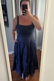 I LOVE this dress! Super flattering, fits perfectly, doesn't require a bra, multiple layers. (Keep in mind these pictures are straight out of the bag before steaming it) - Desiree B.
