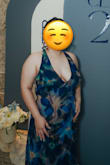 I loved loved loved this dress! Got so many compliments and was super flattering for me. I'm pretty short so I wasn't able to use it as a midi dress but the length was good enough to pass as a gown for me. The halter was a bit loose but I'm guessing it's because my torso is so short. It was perfect for the my reunion. I got a large based on the reviews and I never had so many compliments before in my life. - Angelica W.