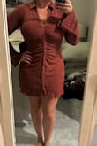 Perfect for fall and super flattering! Love this dress - Rachel C.