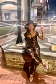 I was a little skeptical about wearing this outfit for a late birthday celebration, but once I got out in the public, I started getting so many compliments on my outfit. I felt so good that I wore it and can't wait to wear it again. It's very good material too! - Marvlyn