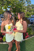 My daughter wore this dress for homecoming, and it was absolutely perfect! She normally wears a medium, but the small fit her beautifully, it was true to size and so flattering. The color and satin fabric are gorgeous, and she looked stunning all night. She felt confident, comfortable, and got so many compliments. Highly recommend this dress! - Kimberly M.