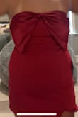 This dress is absolutely gorgeous! The bow detail makes it so unique and elegant, and the fit was perfect in a medium. The fabric feels high quality, and it stayed in place comfortably all night, no fussing or adjusting needed. My daughter wore it for homecoming and got endless compliments. Definitely a head-turner and worth every penny! - Kimberly M.