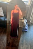I ordered this dress for an October "semi formal/cocktail attire" wedding in Tucson. I decided I love the dress, but it felt like it might be too formal for the wedding. It's LONG. I'm 5'9, and I would need 2-3 inch heels to make sure I wouldn't trip over the dress. The dress is SO comfy. It's really soft, and the lace-up back made me feel supported. I'm ending up returning it, but only because it doesn't fit the vibe of the wedding- I love the dress! I wanted to keep it, but it seems like I would need a more formal event to wear it to. - Mackenzie A.