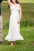 I wanted to get this for my engagement photoshoot, but many reviews said it ran super small, so I almost didn't get it! I am typically a small or medium, so I went with the medium and it fit perfectly! So pleased with this dress! - Alyssa T.