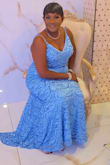 Just love this dress it's like the blue sky shining with sparkles. - Lorraine S.